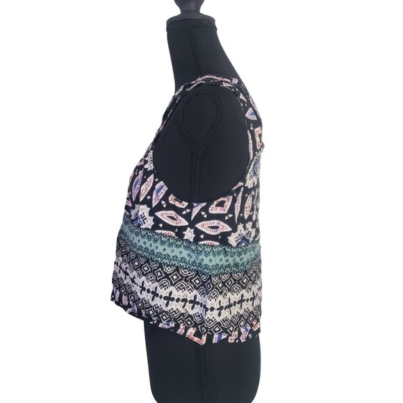 Angie Junors Crop Tank Top Size M Y2K Artsy Baddie Summer Beach Resort - Picture 2 of 8
